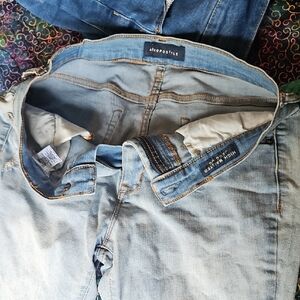 Aeropostale Womens  Light Blue Slim Straight High Rise Jeans